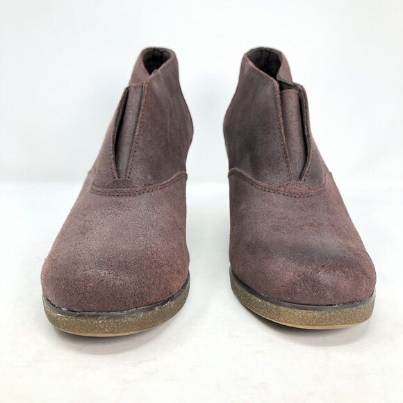 Sperry Boots Womens 12M Harlow Brook Brown Leather Top Sider Wedge Heel Suede - Picture 2 of 11